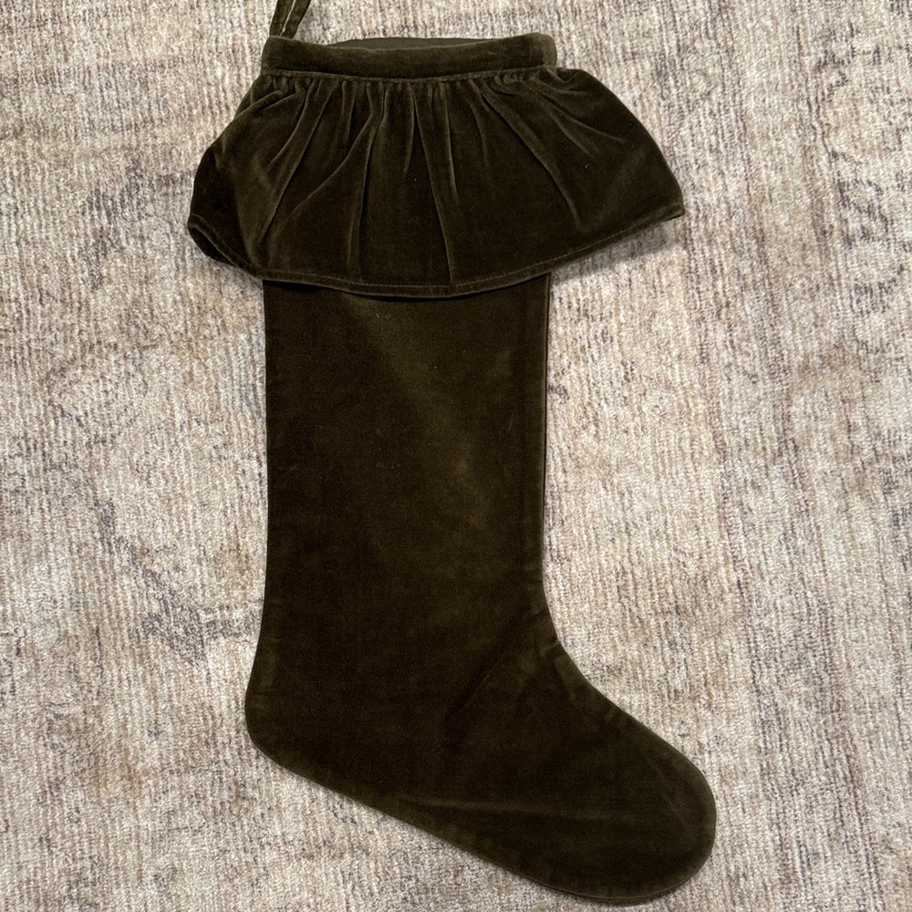 Set of two Lulu and Georgia olive  Holiday Stocking